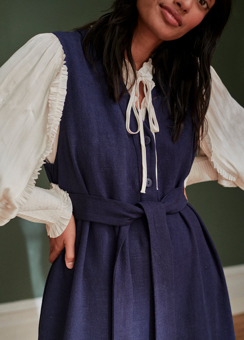 Juniper Jumpsuit in Indigo Blue (Large)