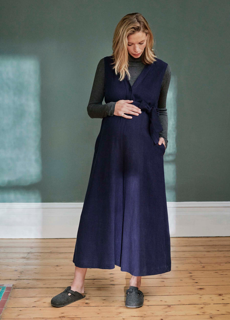 Juniper Jumpsuit in Indigo Blue (Large)