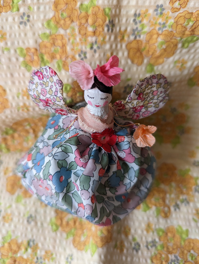 Vintage fabric Peg Fairy
