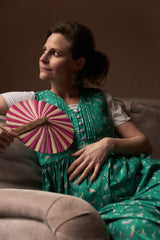 Patti Dress in Emerald Green Print