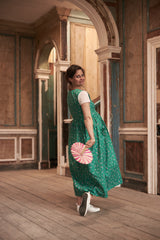 Patti Dress in Emerald Green Print