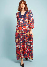 Polly Dress in Navy Floral