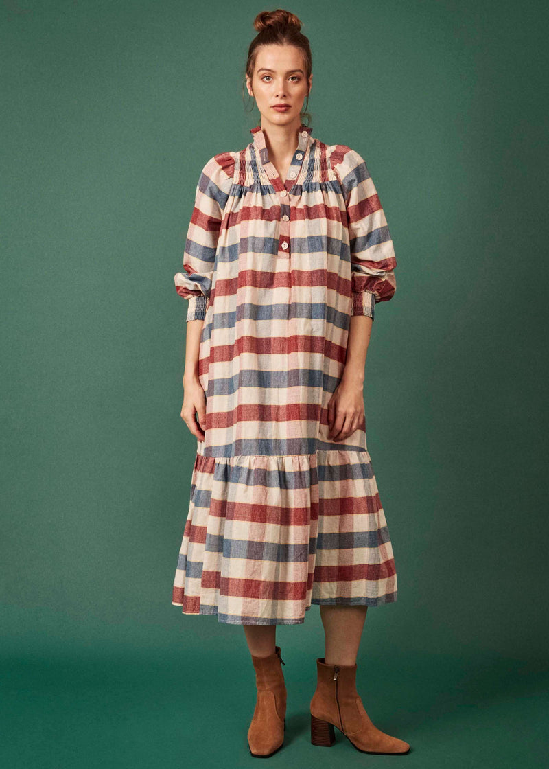 Phoebe Dress in Jumbo Check (Petite)