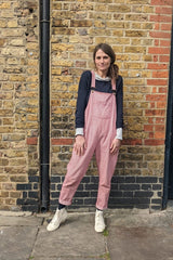 Red Candy Stripe Doris Dungarees (Extra Small)