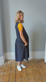 Edith Denim Chambray Pinafore (Large)